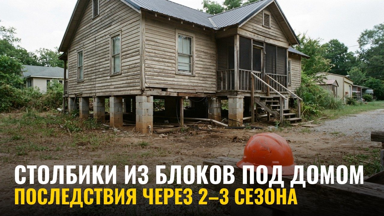 Почему нельзя ставить дом на «столбики из блоков»
