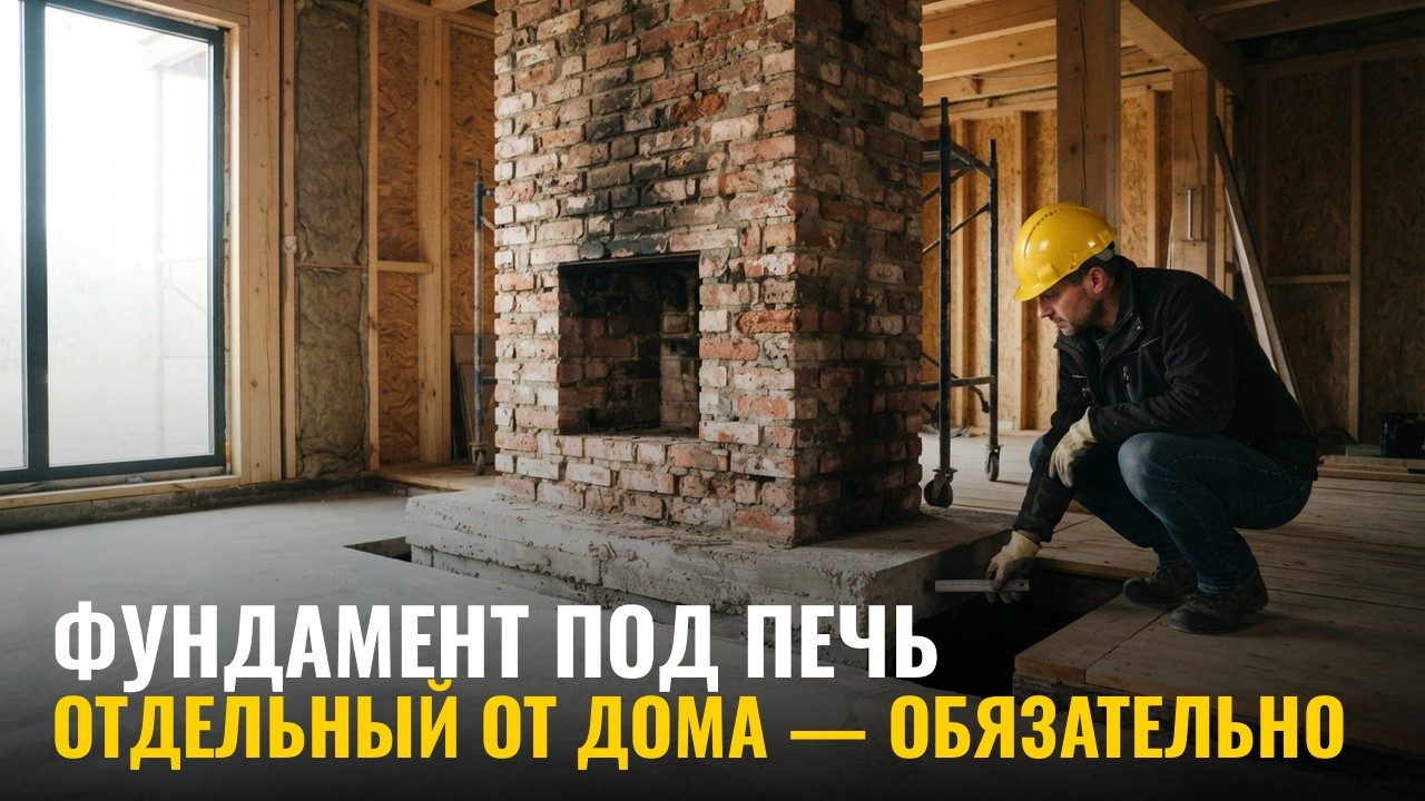 Фундамент под печь или камин: почему его делают отдельно от дома