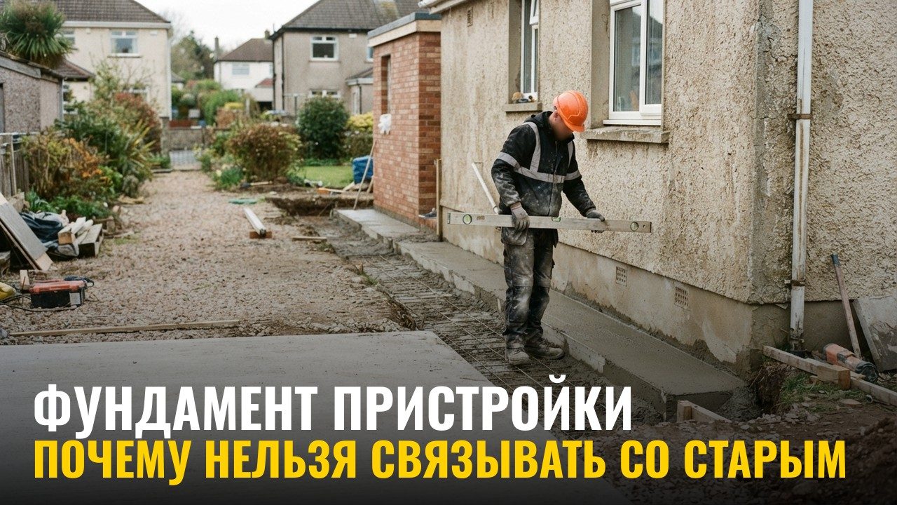 Почему фундамент пристройки нельзя связывать со старым