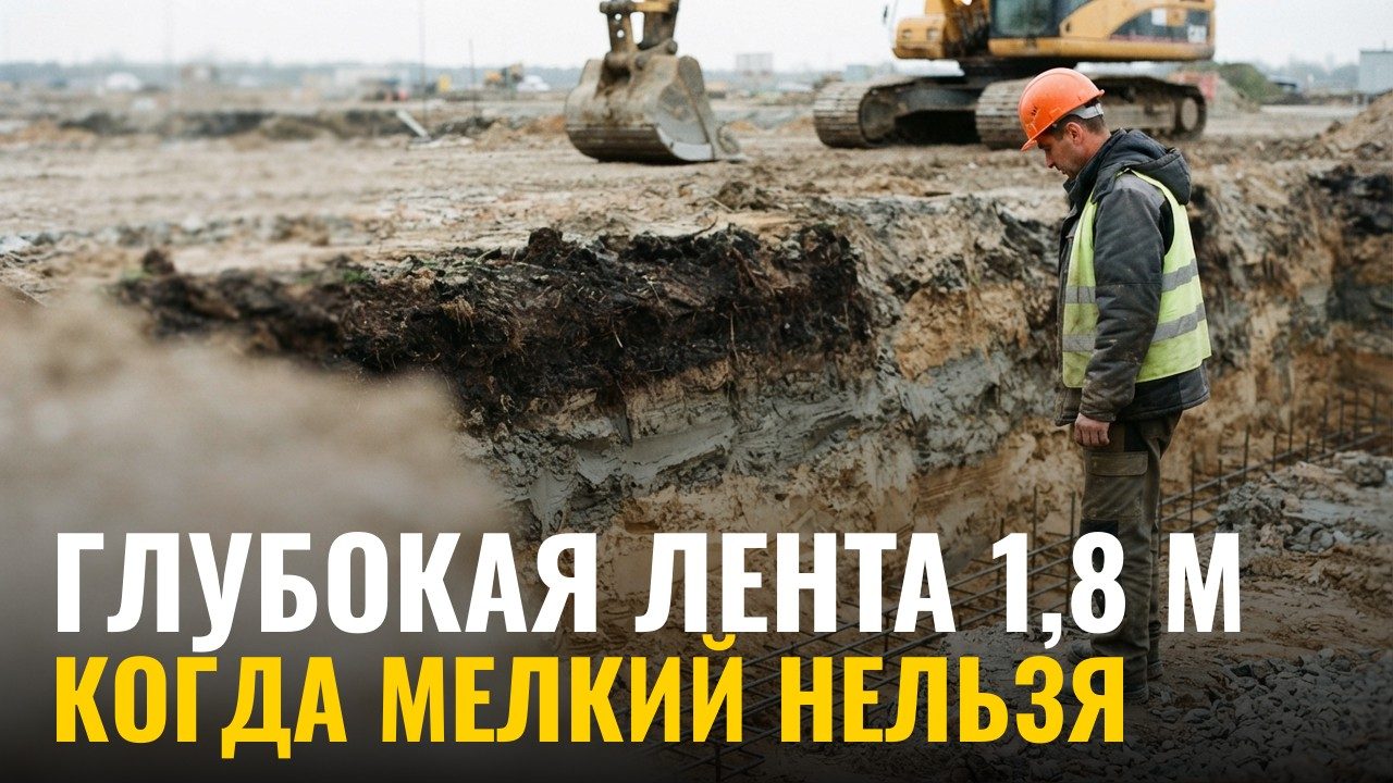 Лента глубокого заложения: когда 1,8 метра — единственный вариант