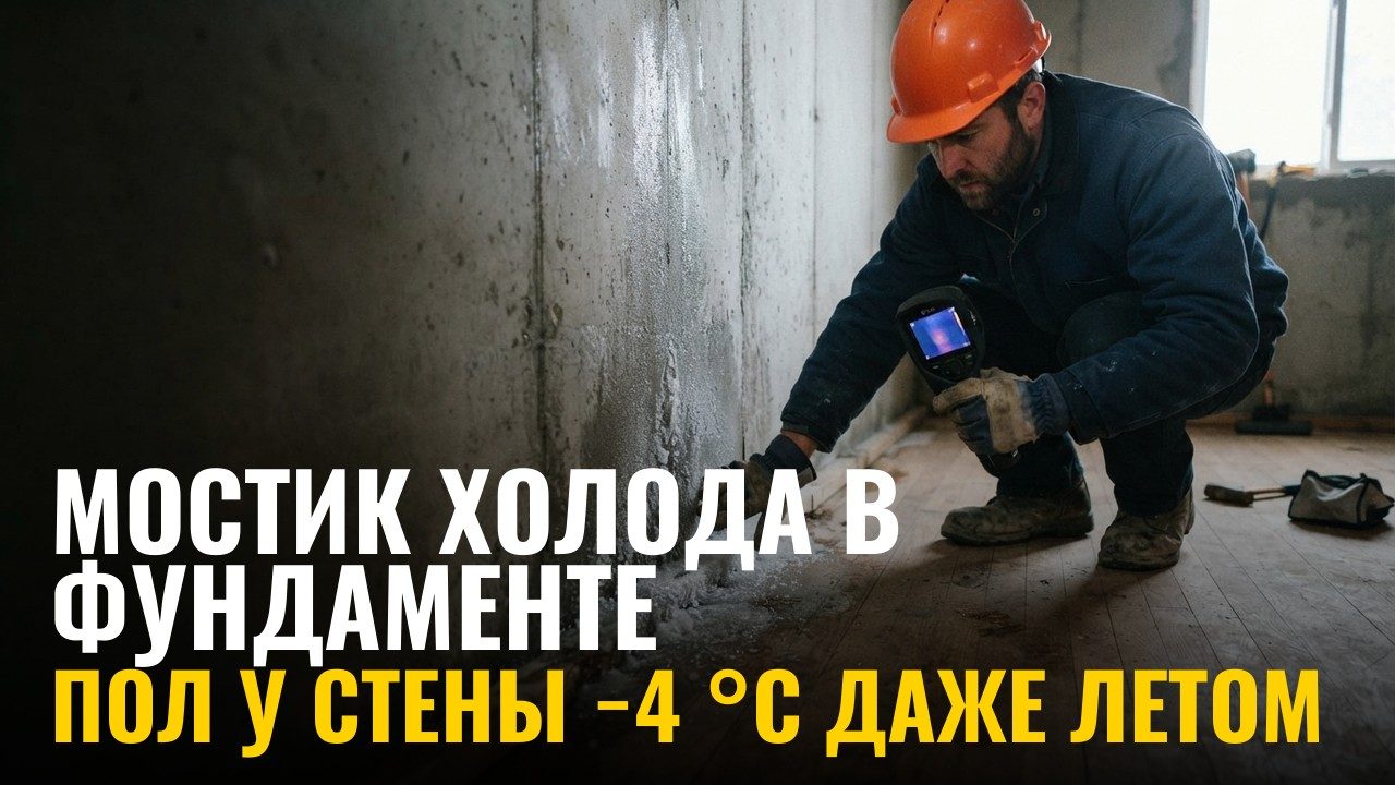 Мостик холода через фундамент: почему пол у стены холодный