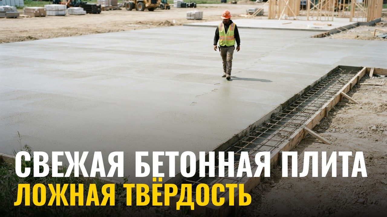 Почему нельзя ходить по свежей плите и ставить на неё поддоны блоков