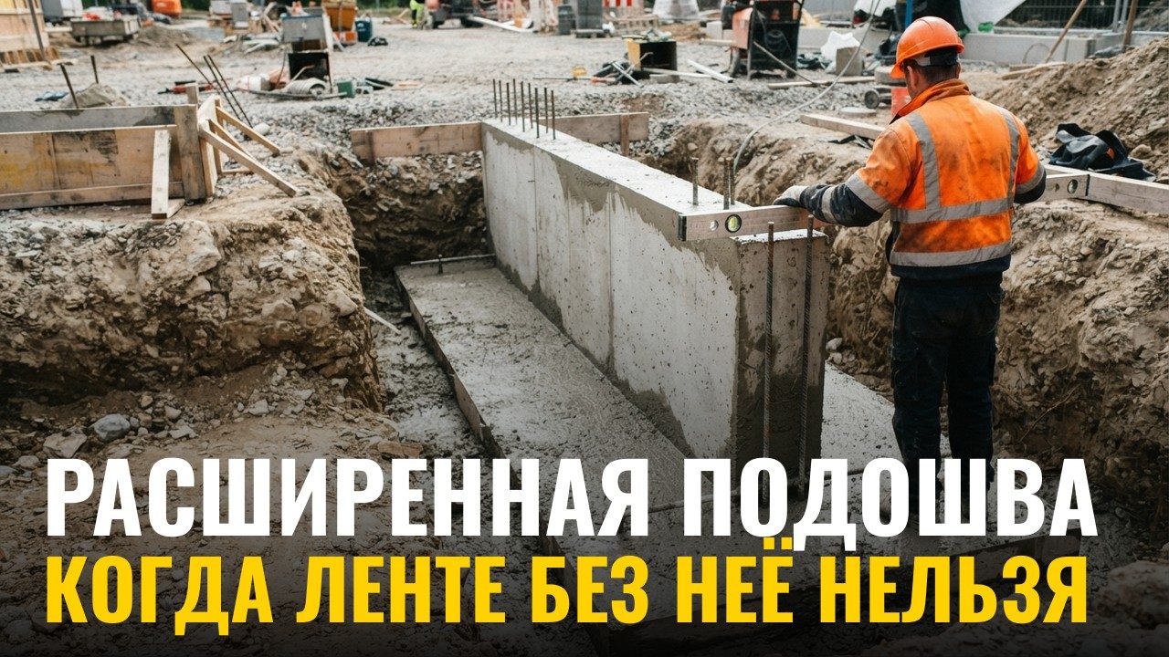 Зачем ленте расширенная подошва и когда без неё можно
