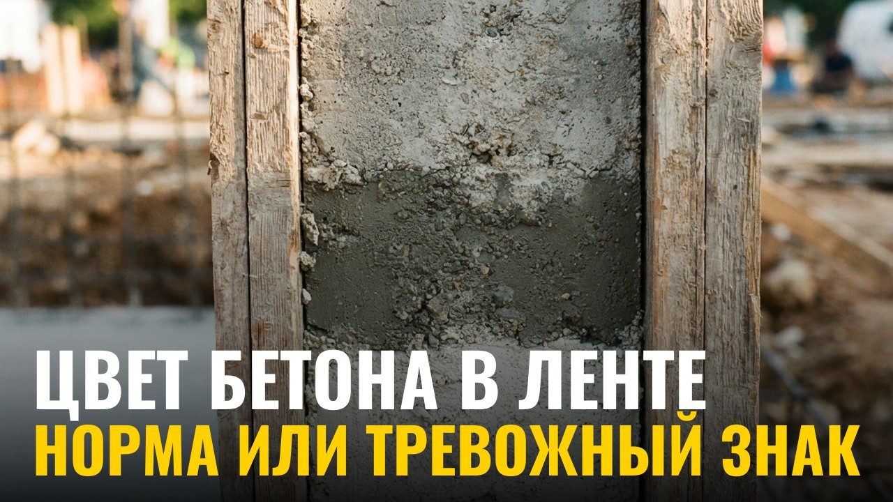 Почему у бетона разный цвет по высоте ленты — и когда это тревожный знак