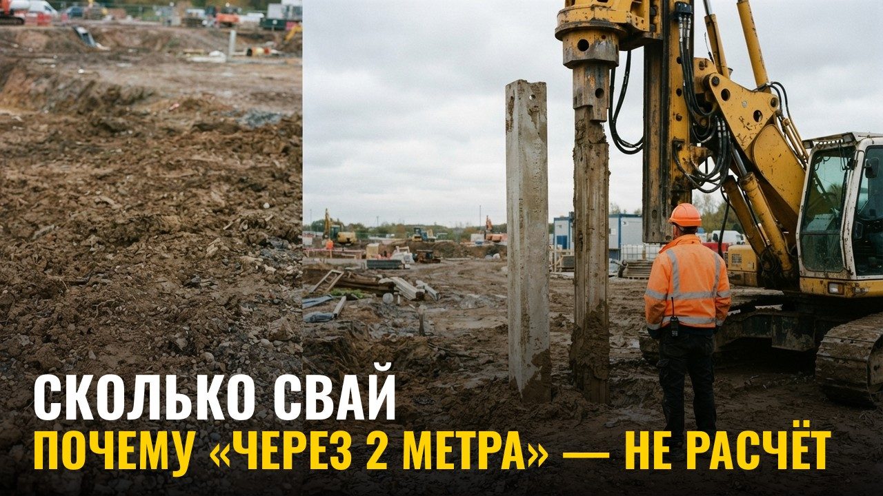 Сколько свай нужно под дом: почему «через 2 метра» — не расчёт