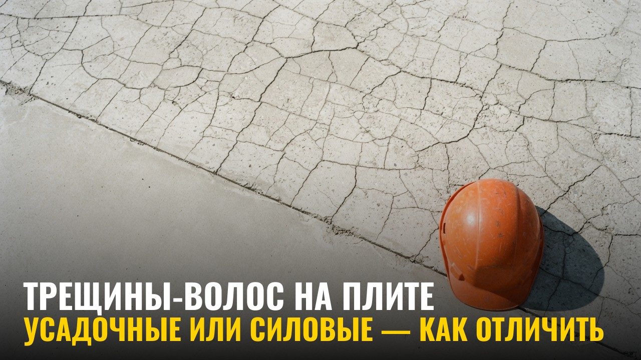 Трещины-волосы на плите через день после заливки: усадочные или силовые