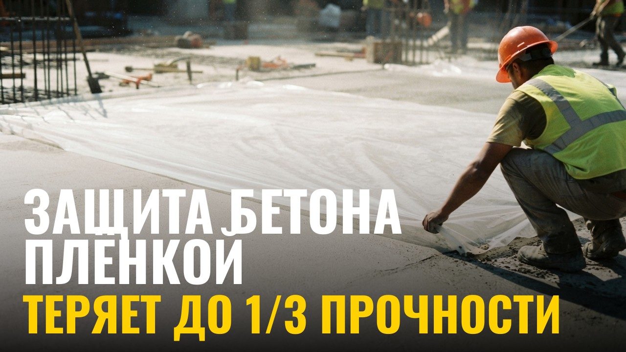 Почему бетон накрывают плёнкой в жару и как «пересохший» фундамент теряет треть прочности