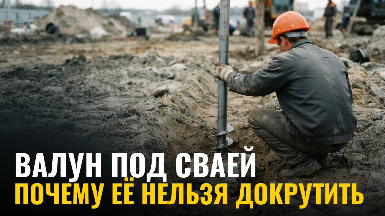 Валуны в грунте Ленобласти: почему сваю нельзя «докрутить» и что делать