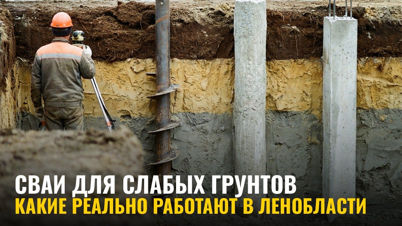 Винтовые, буронабивные или забивные: какие сваи держат в грунтах Ленобласти
