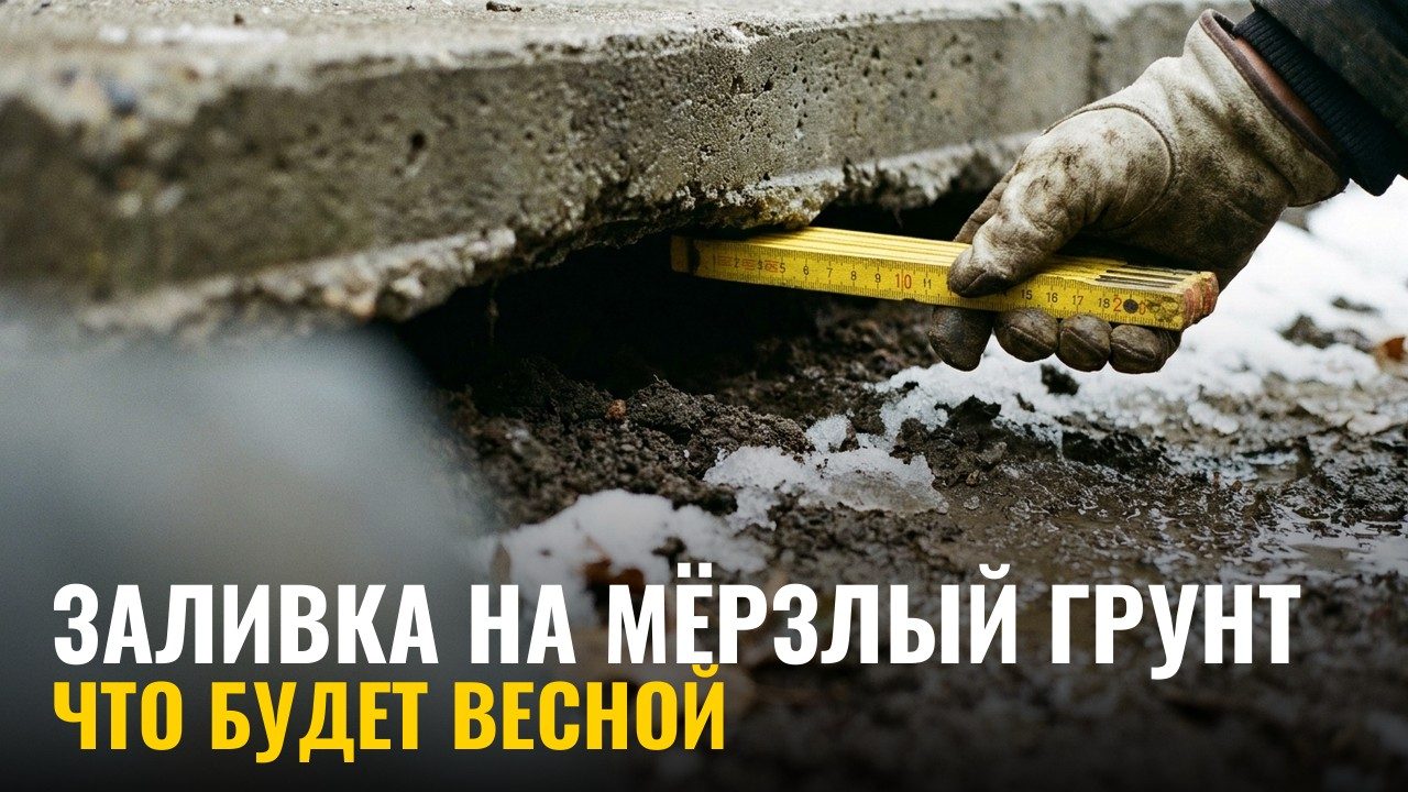 Почему фундамент, залитый на мёрзлый грунт, весной повисает в воздухе