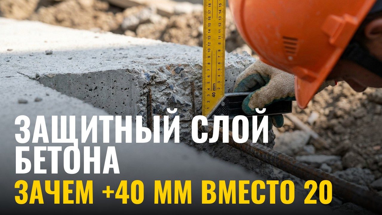 Защитный слой бетона: почему 40 мм, а не 20